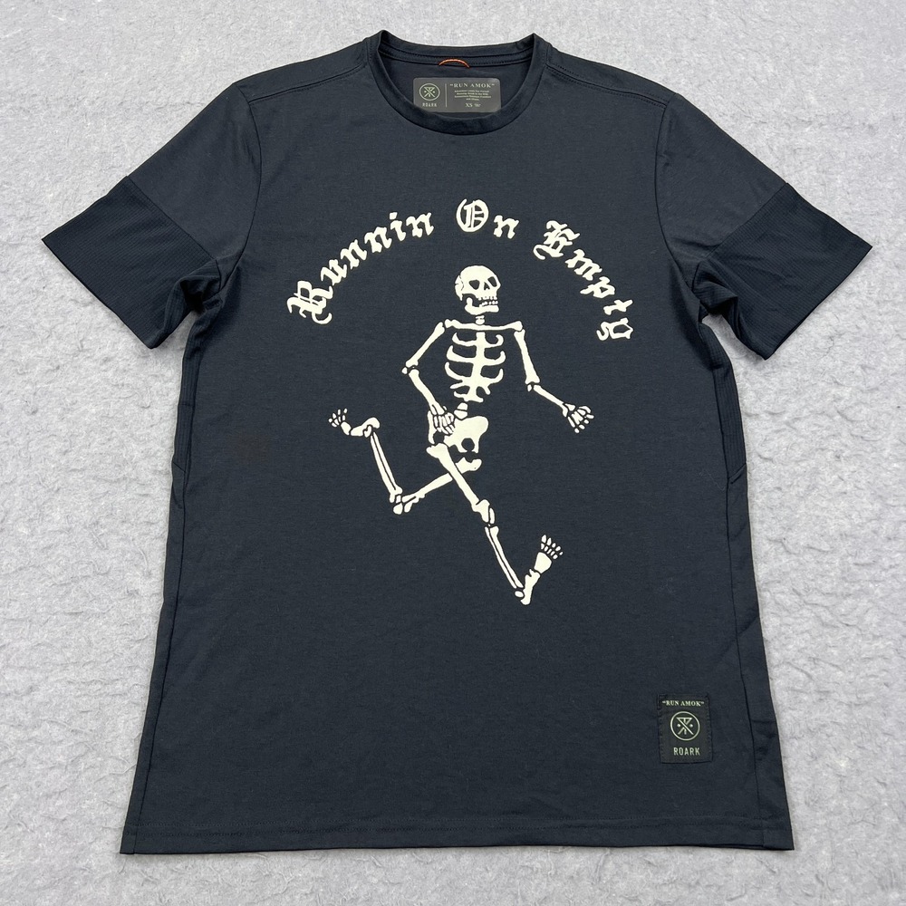 *New* Roark Run Amok Shirt Mens XS Black Morocco‎ Willow Runnin On Empty Travel